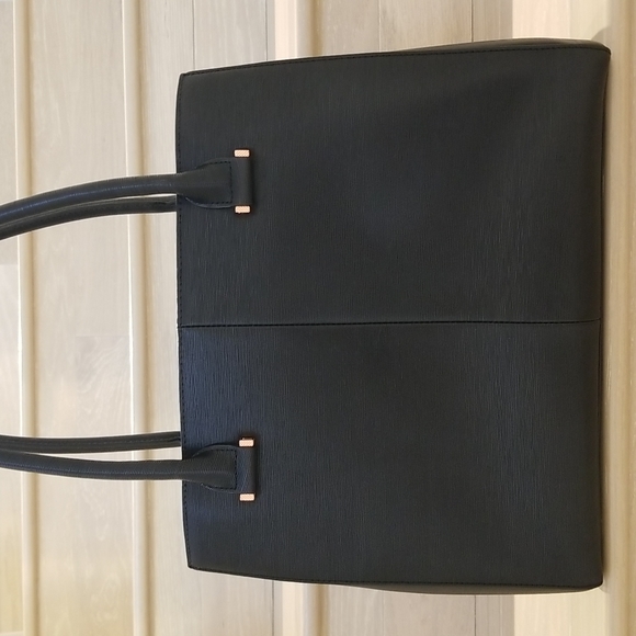 Ted Baker Epi Callaa Bow Detailed Shopper Black Leather Shoulder Bag - Picture 3 of 12